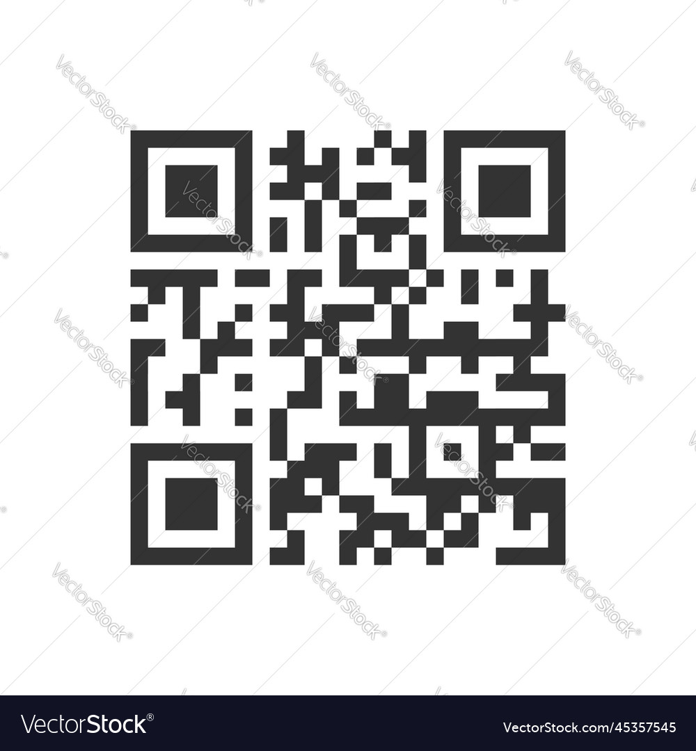 Qr code icon example of quick response matrix vector image Qr code icon example of quick response matrix