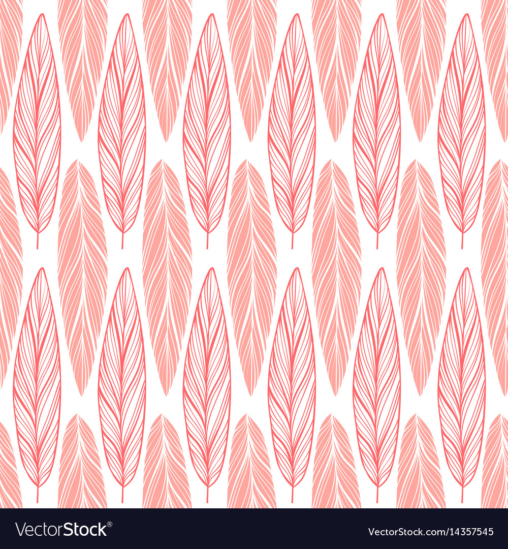 Seamless pattern with feather