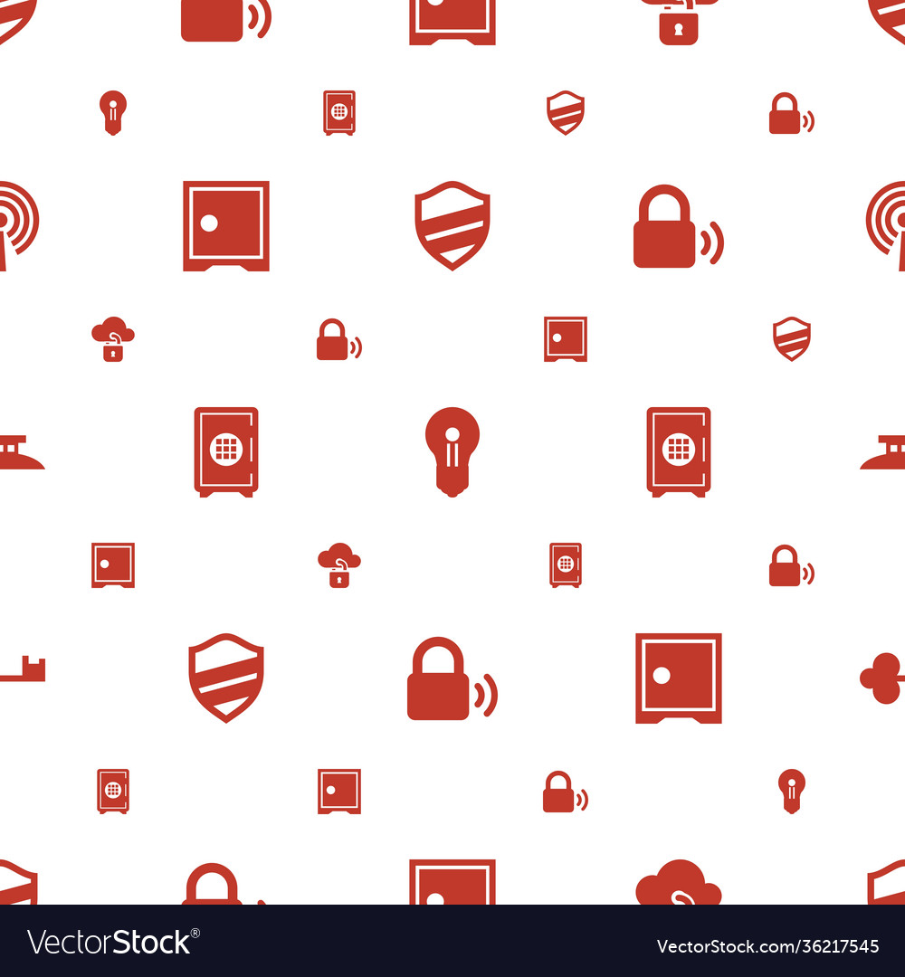 Secure icons pattern seamless white background