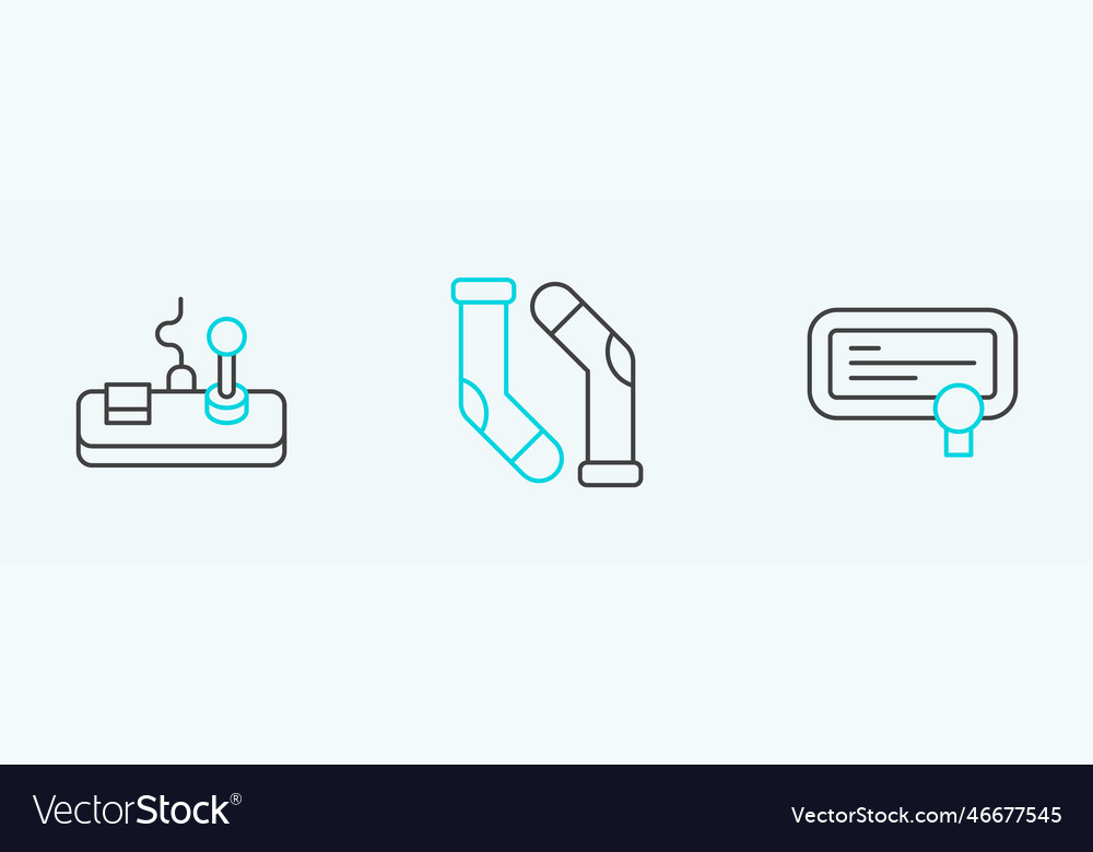 Set line certificate template gamepad and socks vector image Set line certificate template gamepad and socks
