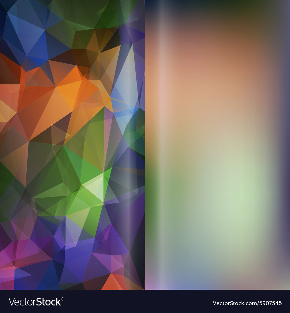 Set of abstract polygon triangles and blurred