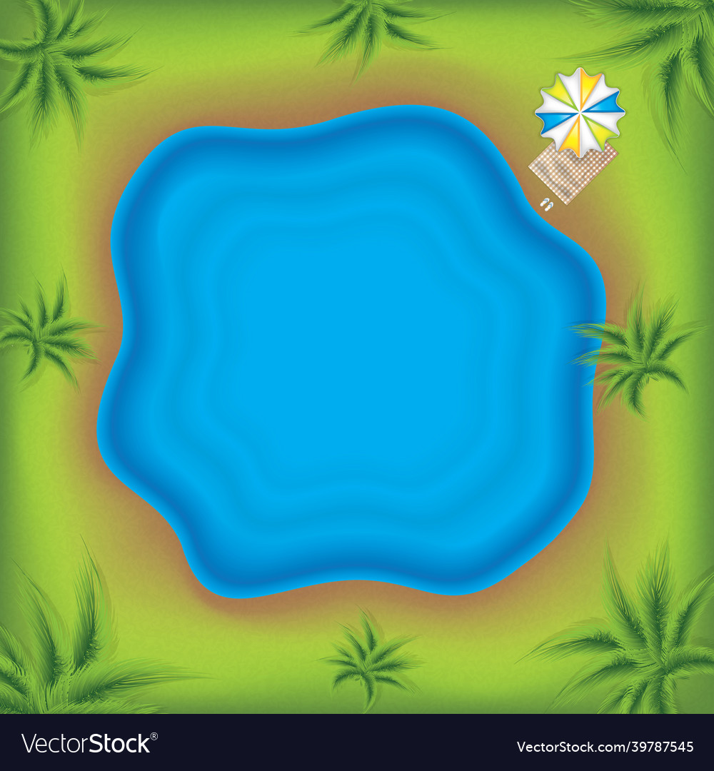 Summer picnic at the lake Royalty Free Vector Image