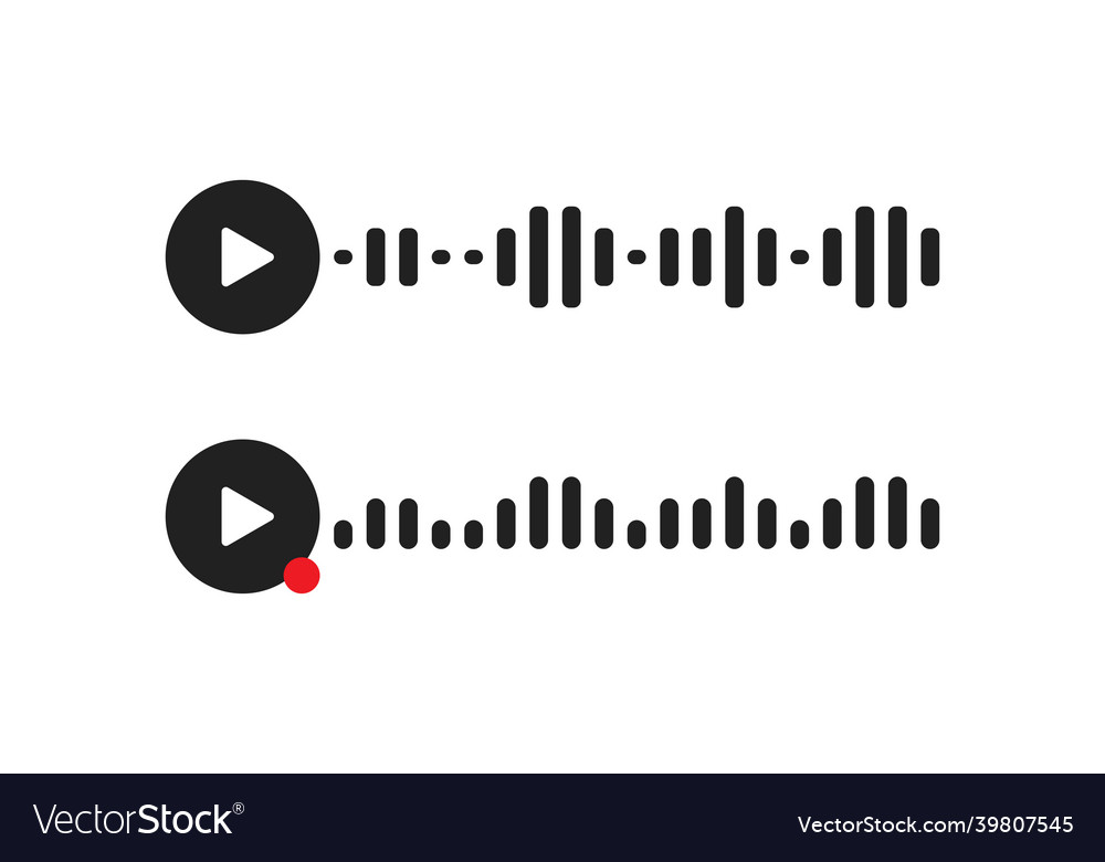 Voice message icon app record chat button concept