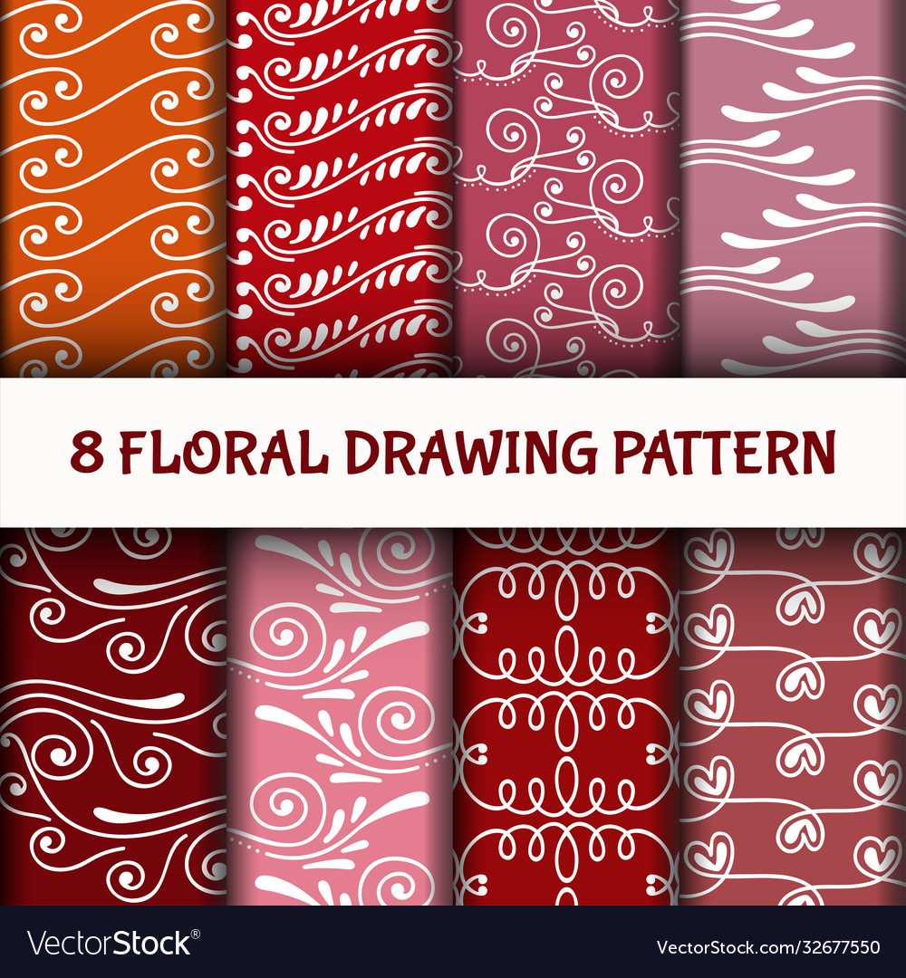 8 set abstract line art pattern Vector Image 8 set abstract line art pattern