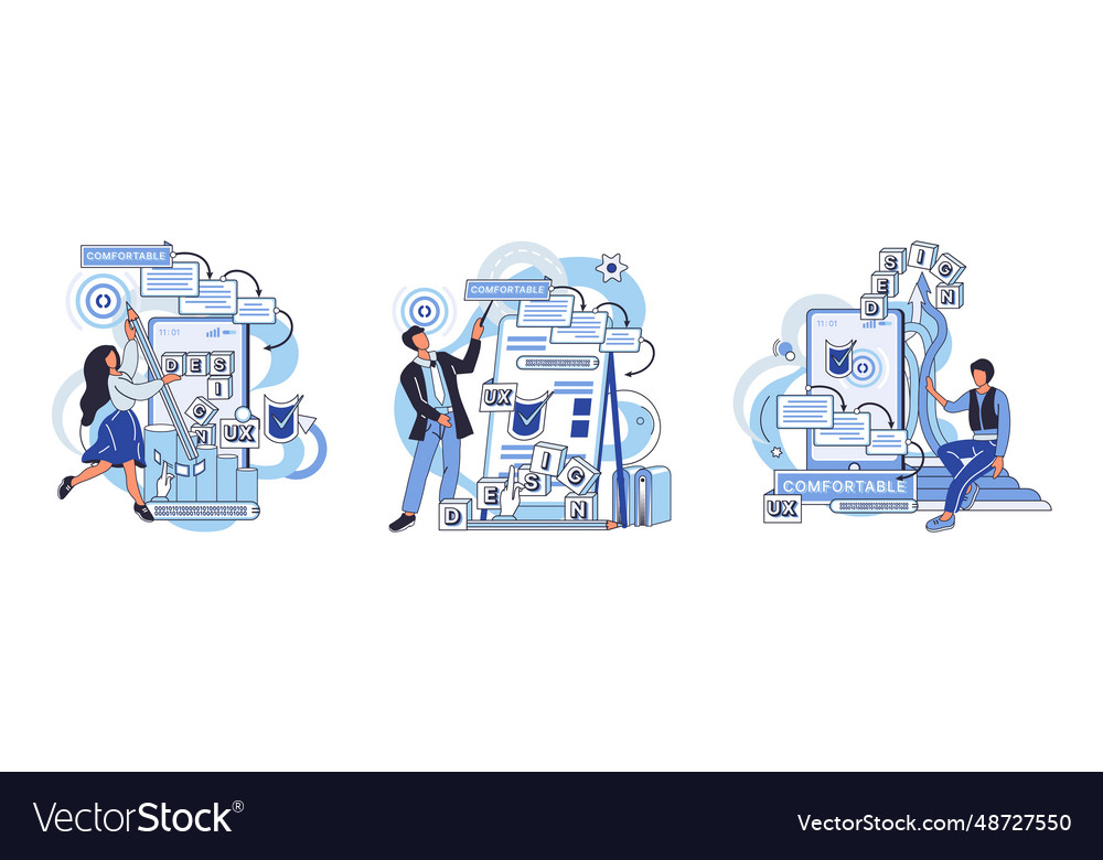 Application testing metaphor app test vector image Application testing metaphor app test
