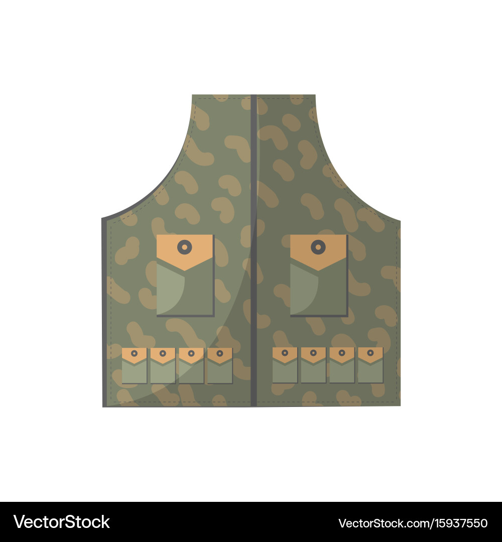 Camouflage vest isolated icon Royalty Free Vector Image