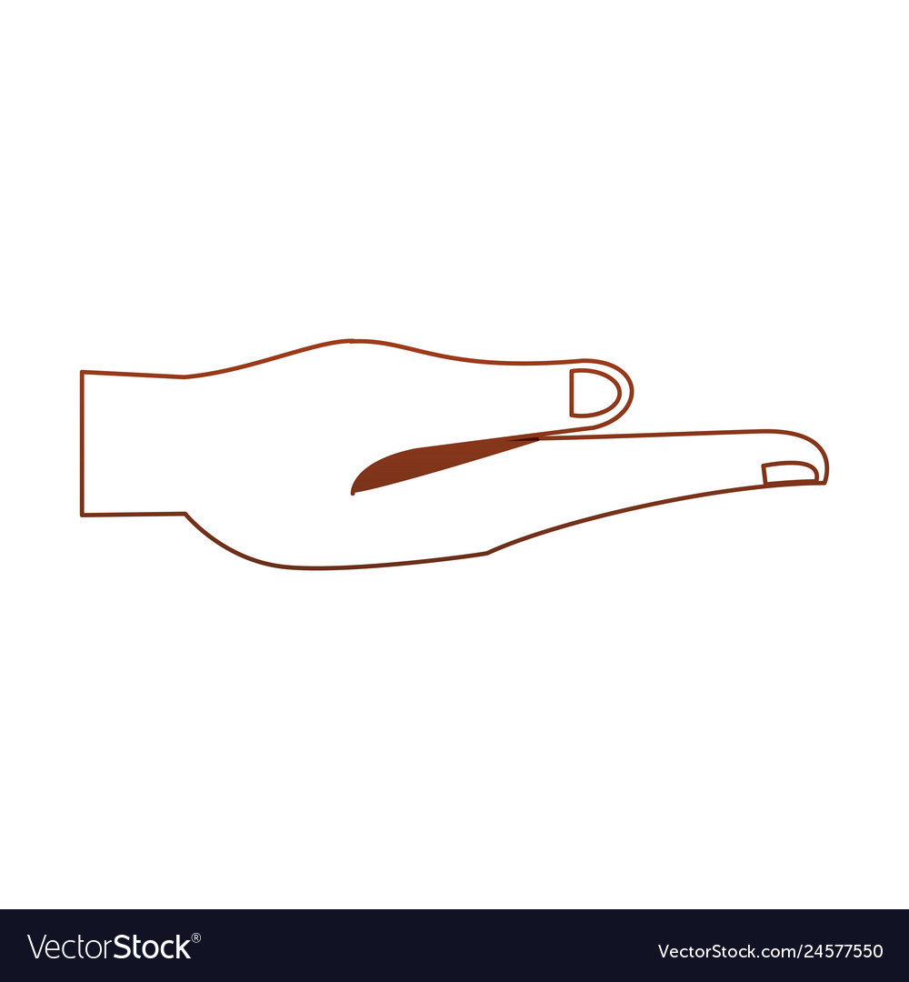 Hand palm open red lines