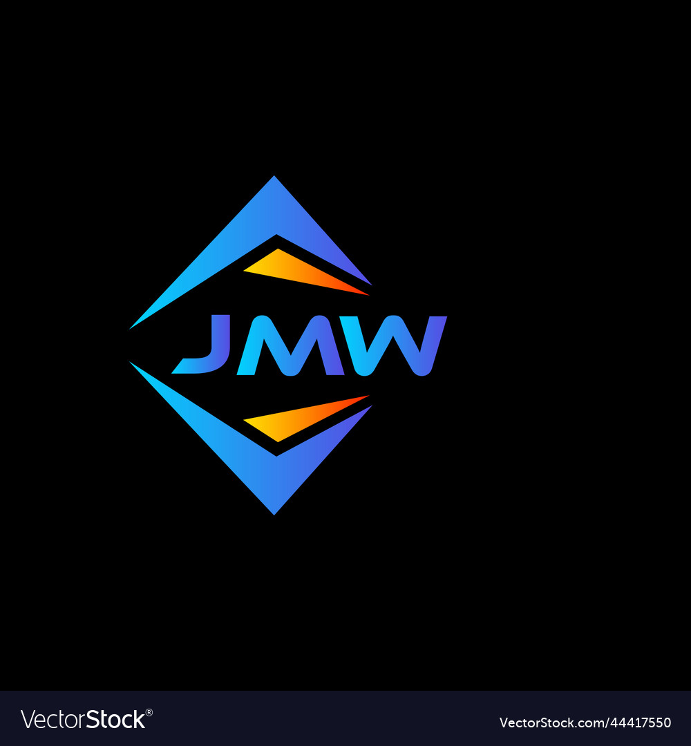 Jmw abstract technology logo design on black