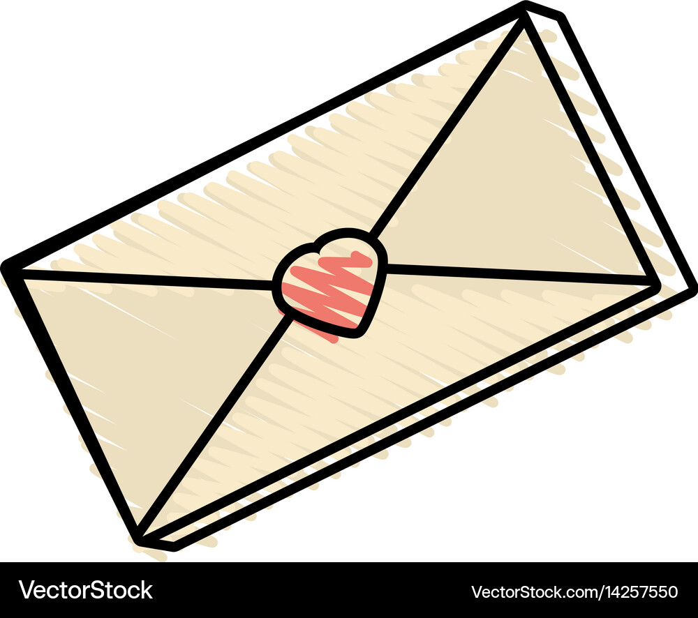 Message Mail Romantic Drawing Royalty Free Vector Image