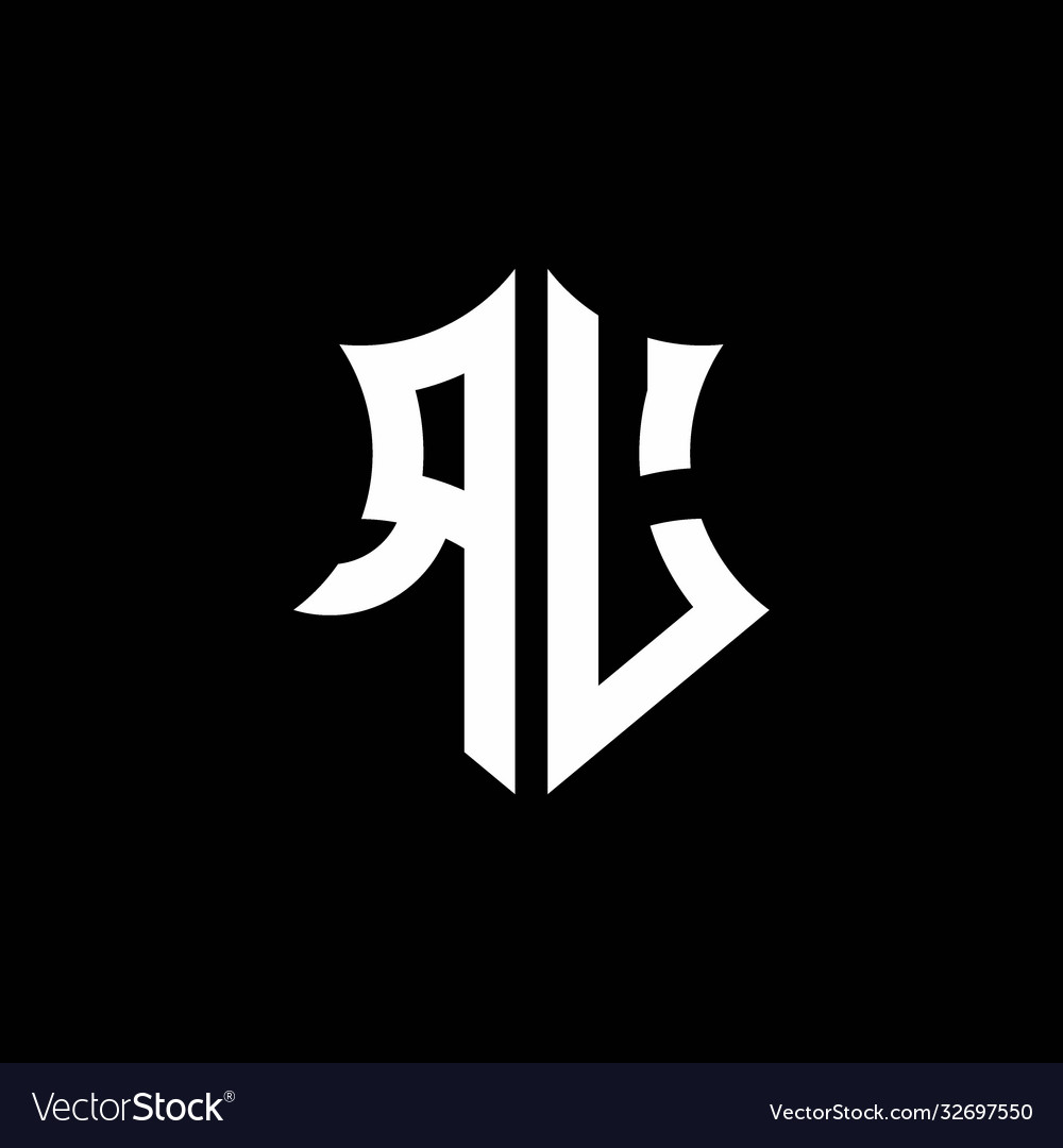 Rl monogram logo with a sharp shield style