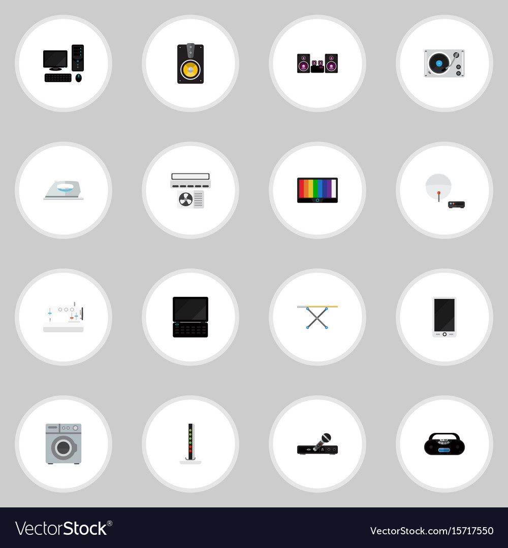 Set of 16 editable tech icons includes symbols