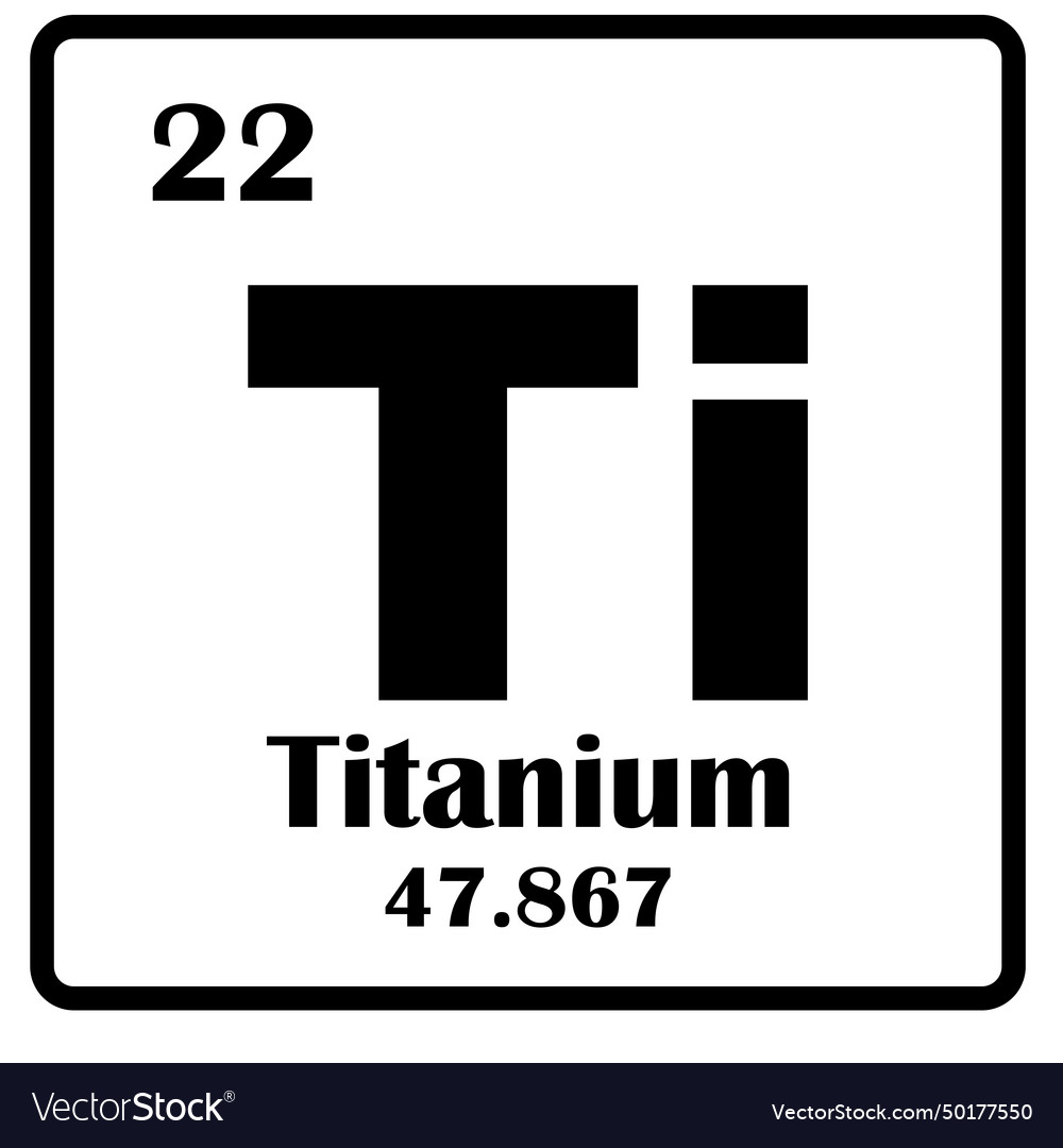 Titanium element icon Vector Image Titanium element icon