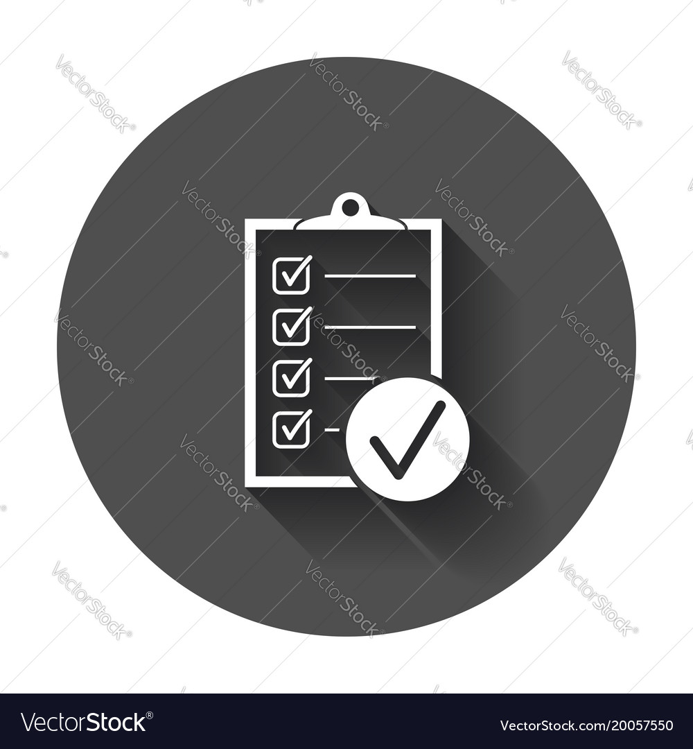 To do list icon checklist task in flat style
