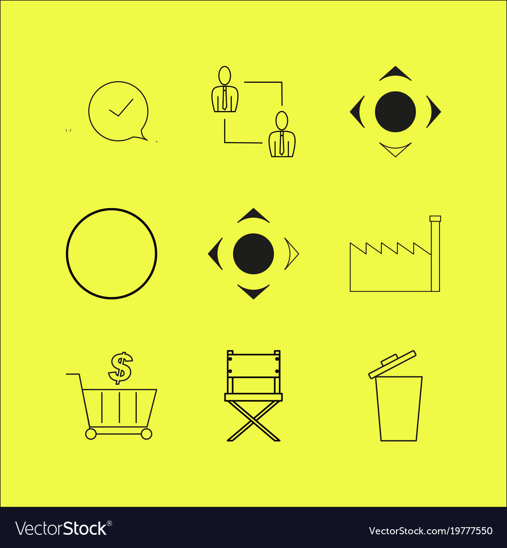 Web linear icon set simple outline icons