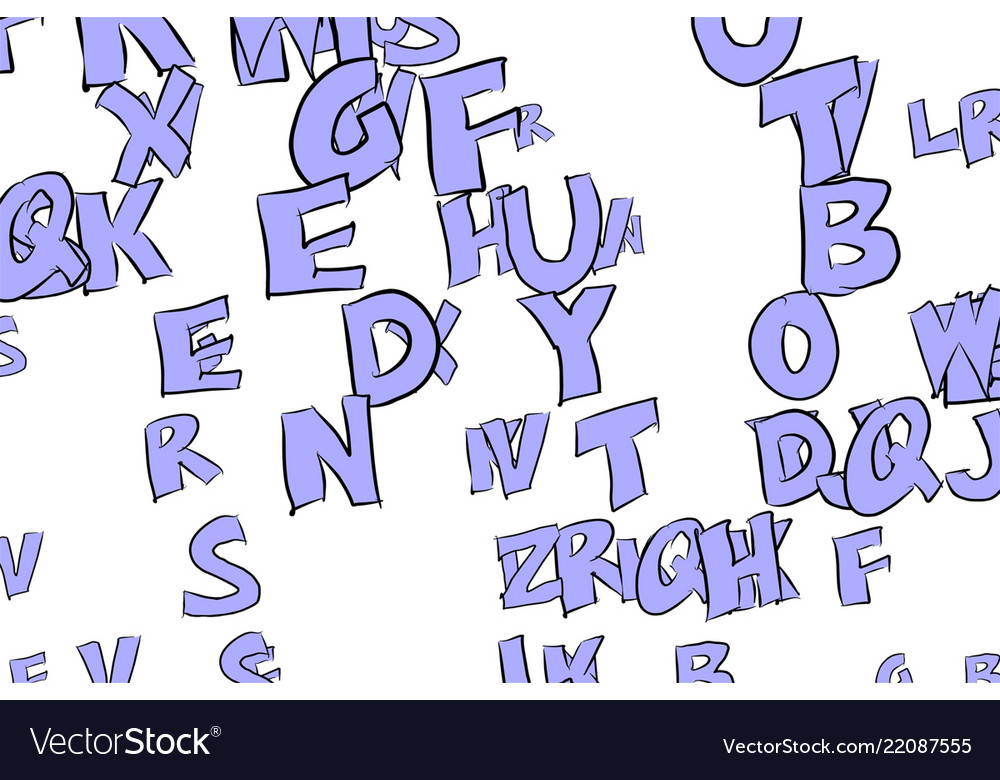 Abstract alphabets letters typography effect set