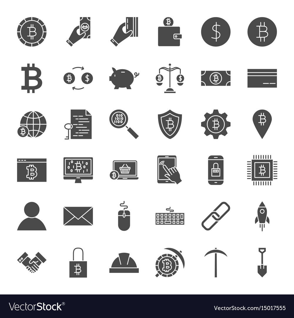 Bitcoin Solid Icons - Web & Finance