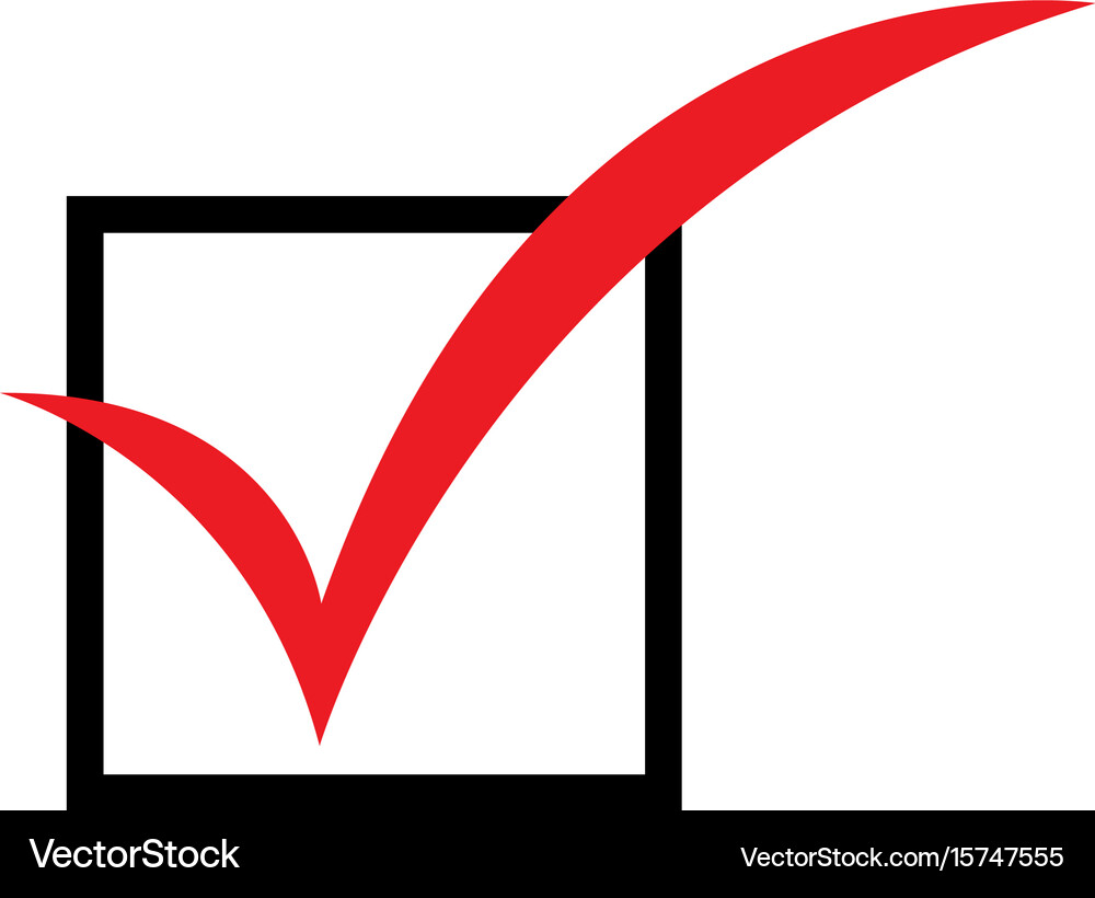 Check mark icon Royalty Free Vector Image - VectorStock