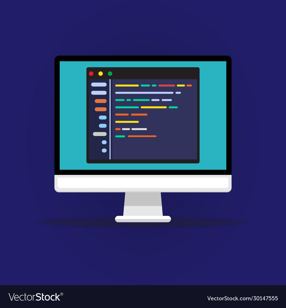 Anwendung der Computerprogrammierung vector image Anwendung der Computerprogrammierung