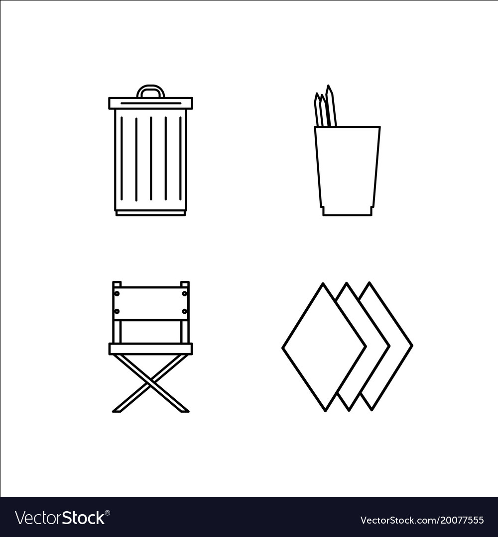 Design and studio simple linear icon setsimple