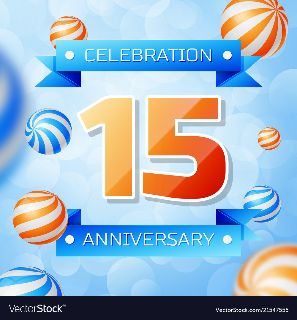 Fifteen years anniversary celebration design