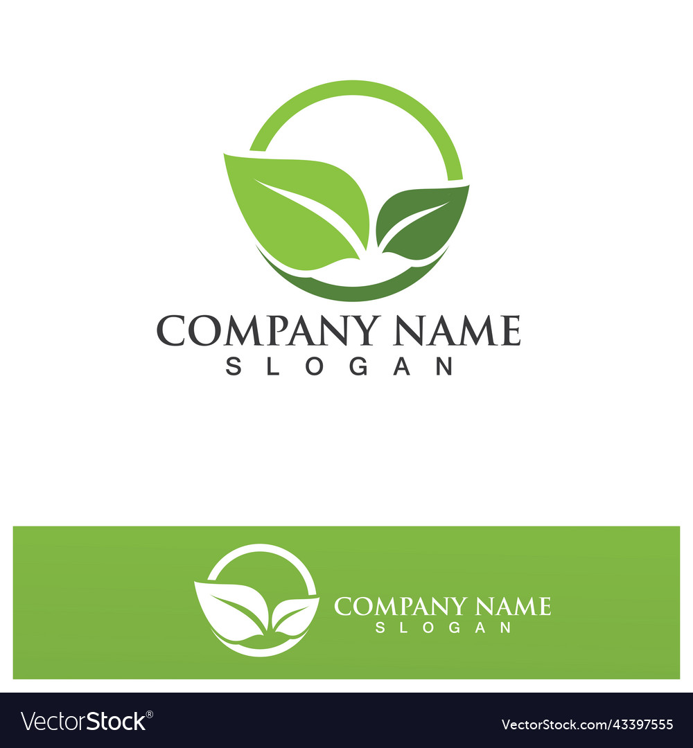 Green leaf ecology logo nature element Royalty Free Vector