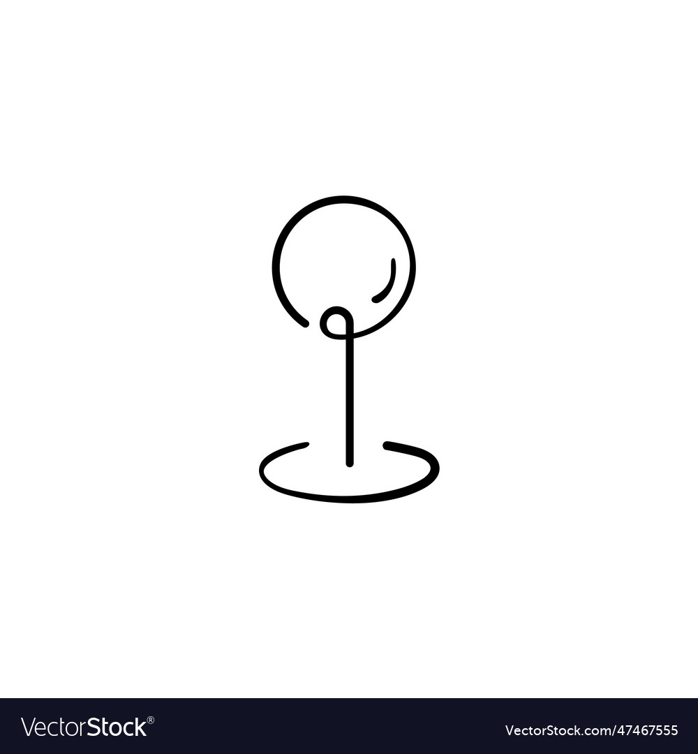 Map pin line style icon design
