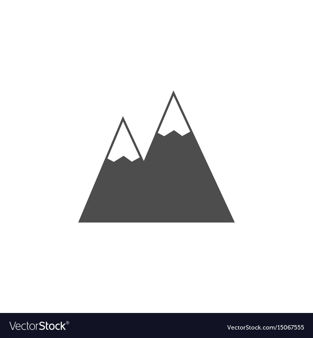 Mountains solid icon navigation and travel sign