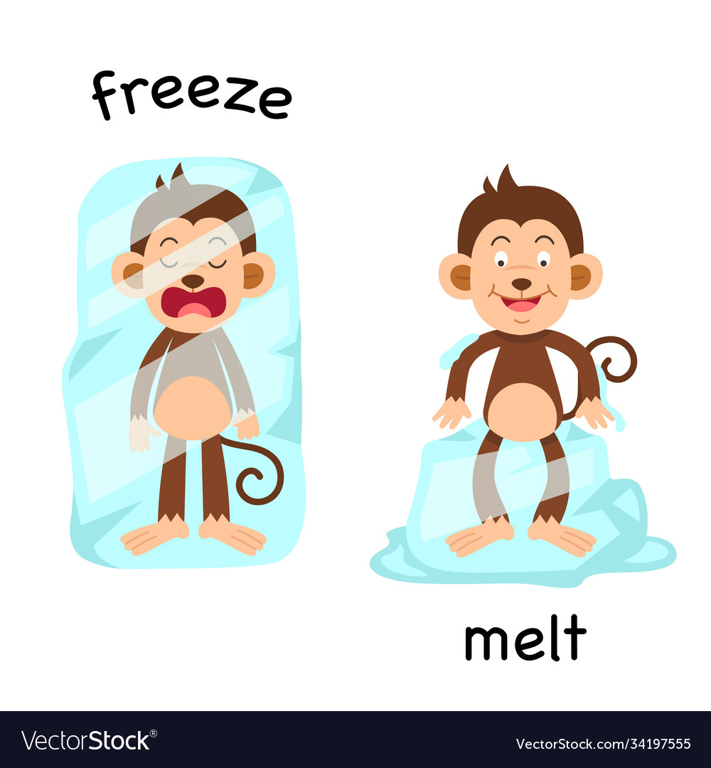 opposite-freeze-and-melt-royalty-free-vector-image