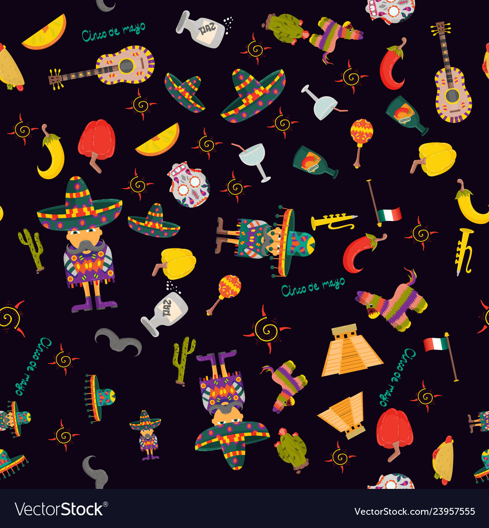 Seamless pattern the theme of mexican