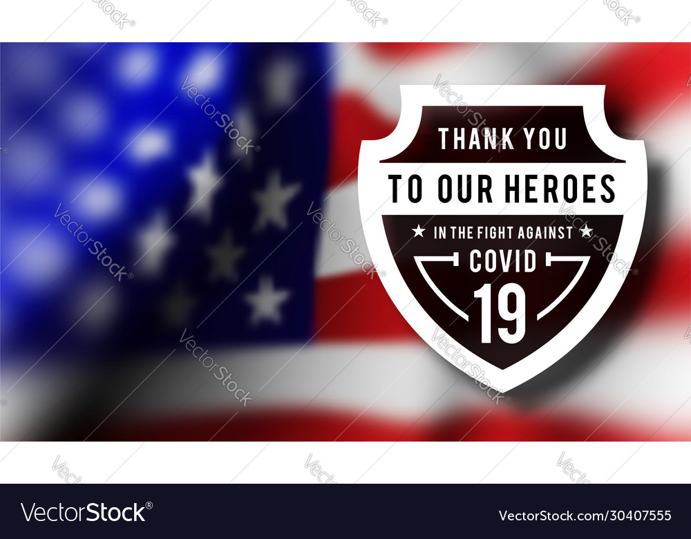 Thanks for heroes helping to fight the Royalty Free Vector