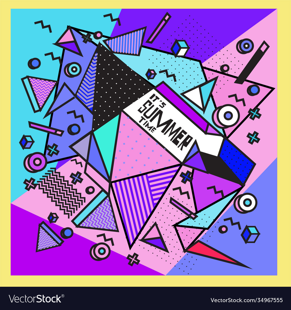 Triangle geometric forms for summer design event