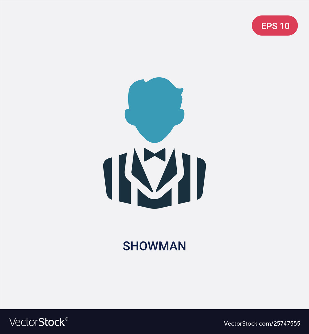 Two color showman icon from professions concept