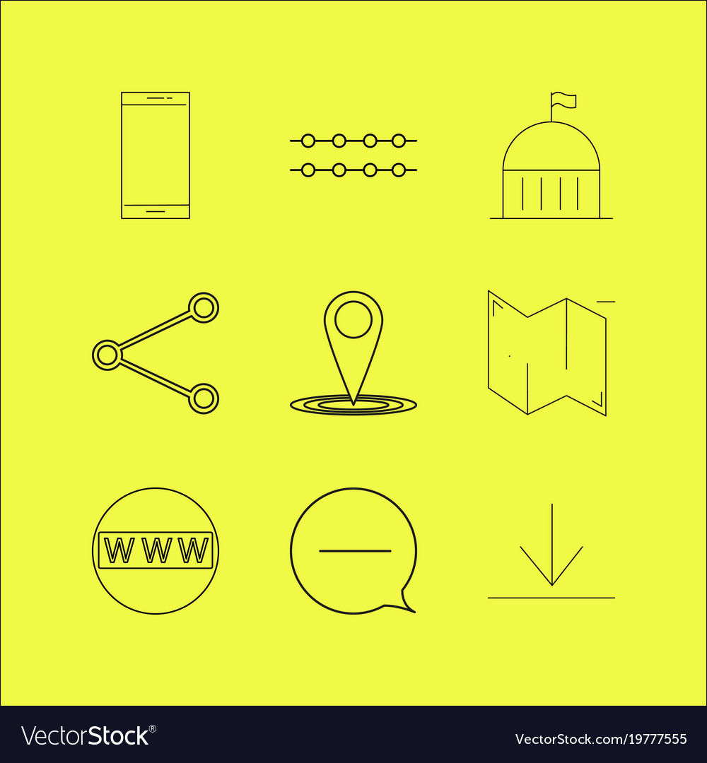 Web linear icon set simple outline icons