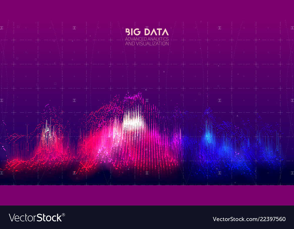 Abstract 3d big data visualization vector image Abstract 3d big data visualization