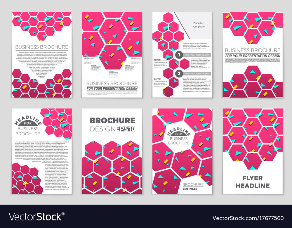 Abstract layout background set for art