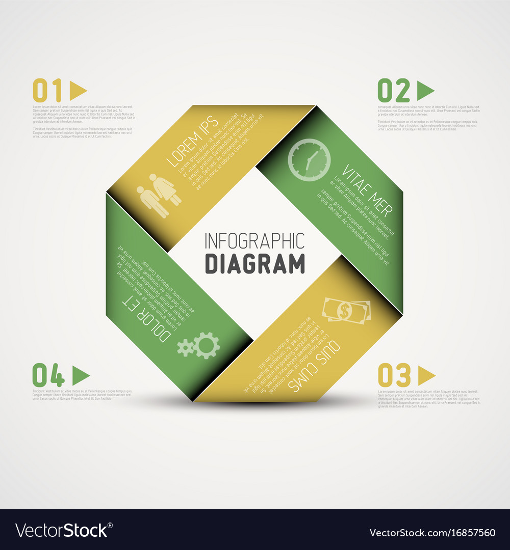 Abstract shape with infographic