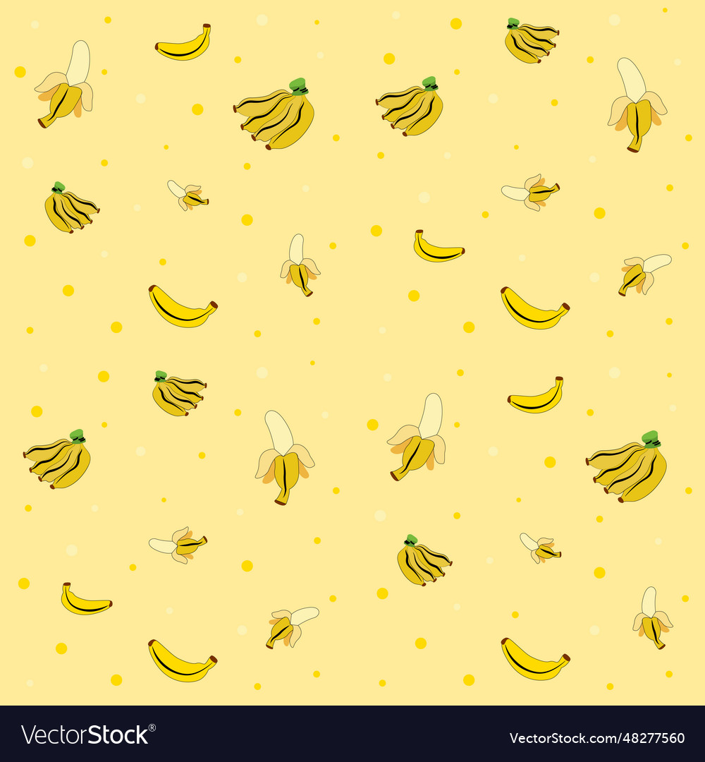 Banana and circle pattern seamless