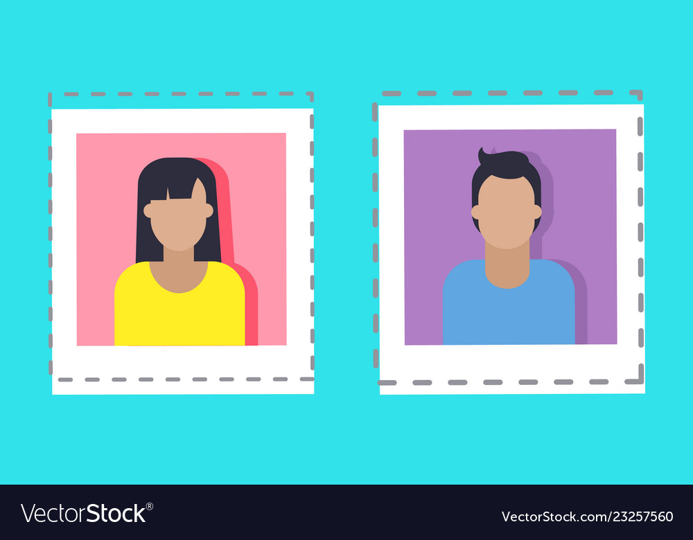 Bloggers profile of users social media set Vector Image Bloggers profile of users social media set