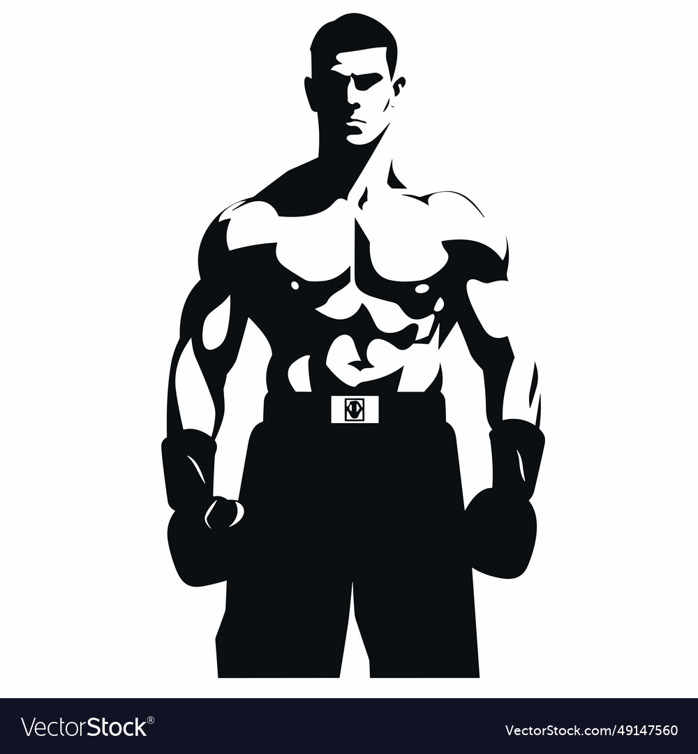 Boxer black icon on white background boxer Vector Image