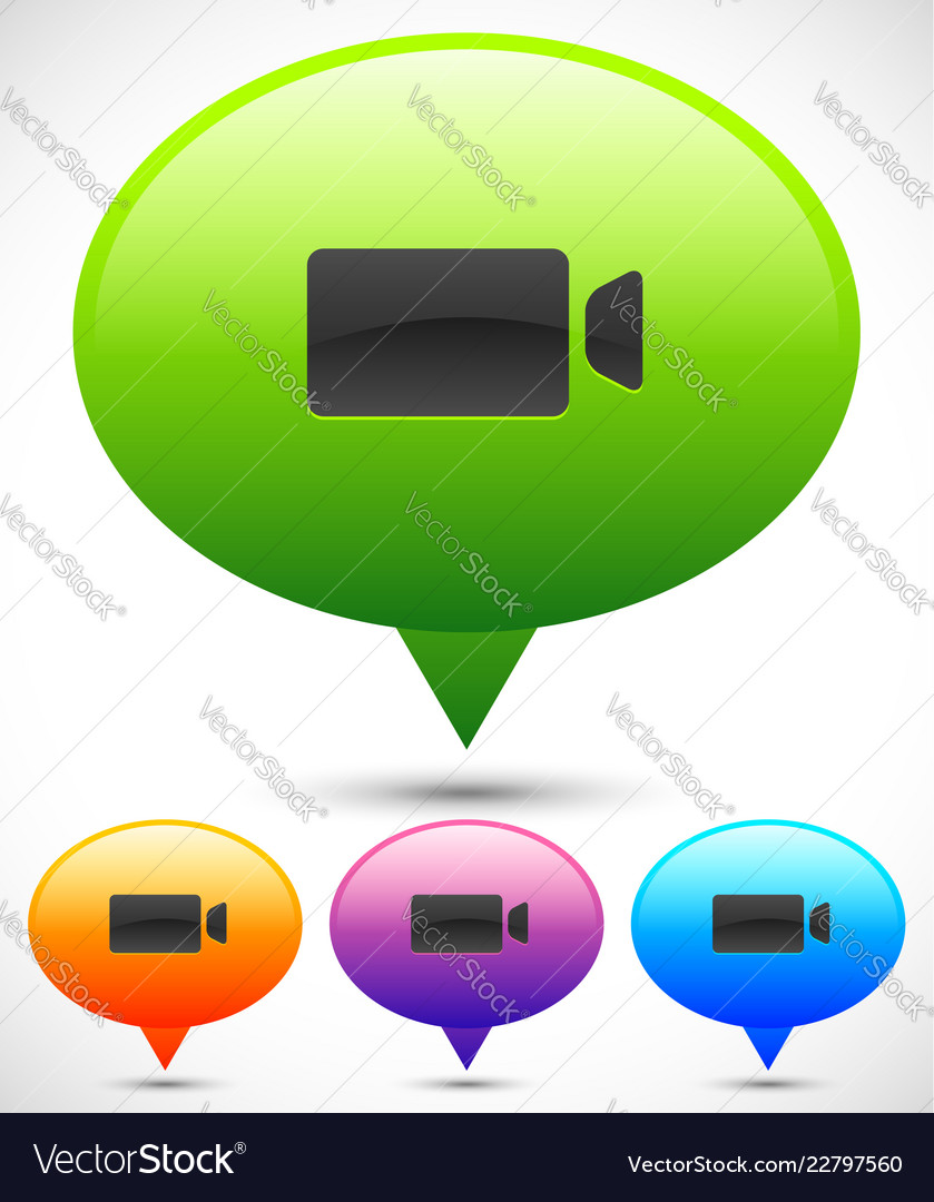 Camera Speech Bubbles Icons