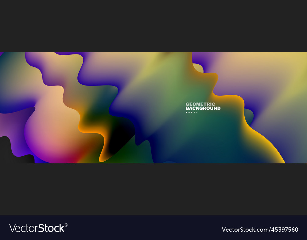Dynamic liquid waves abstract background Vector Image Dynamic liquid waves abstract background