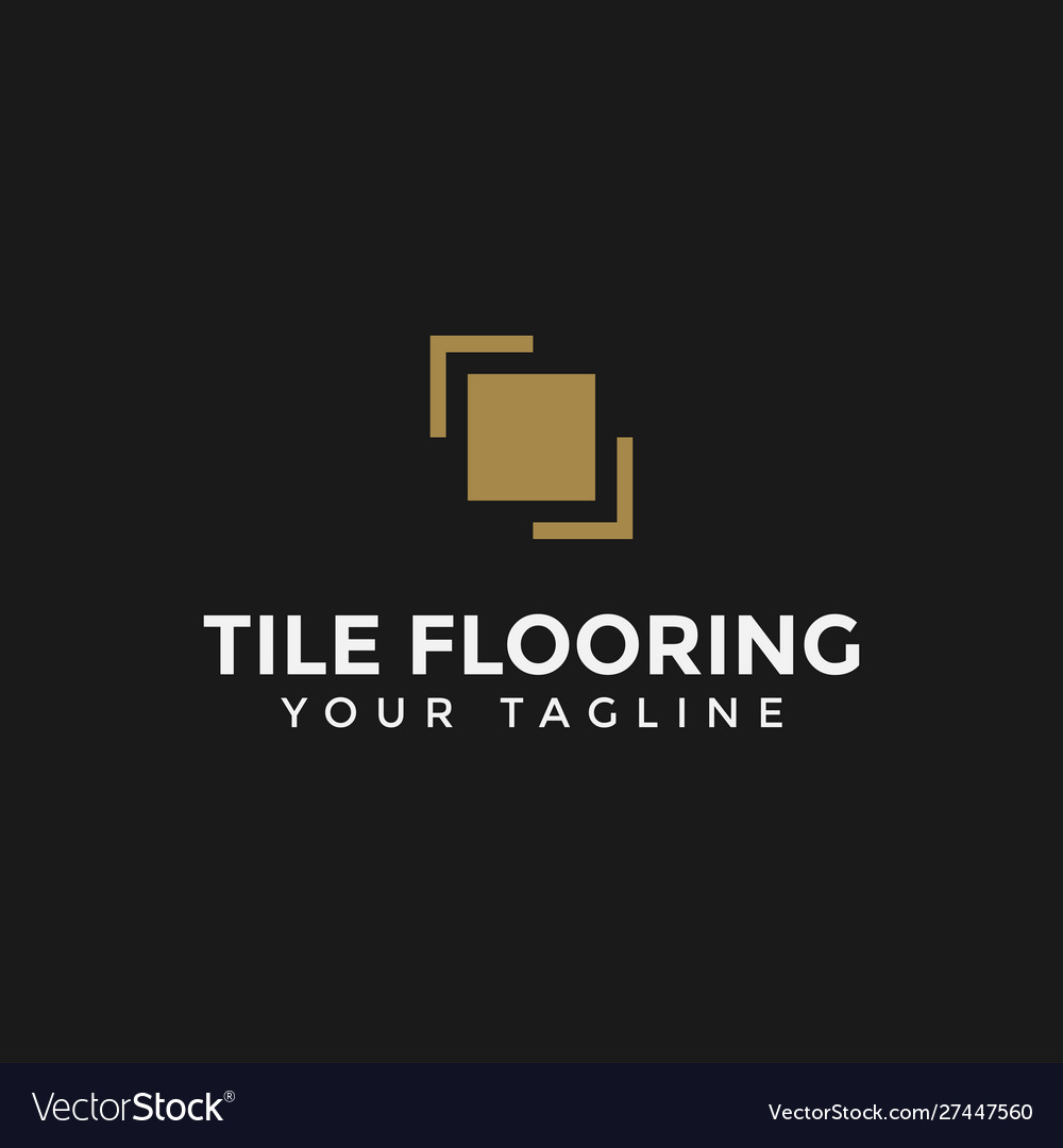 Elegant tile flooring logo design template Vector Image