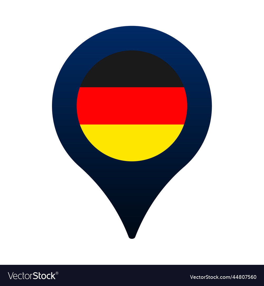 Germany flag and map pointer icon national Vector Image Germany flag and map pointer icon national