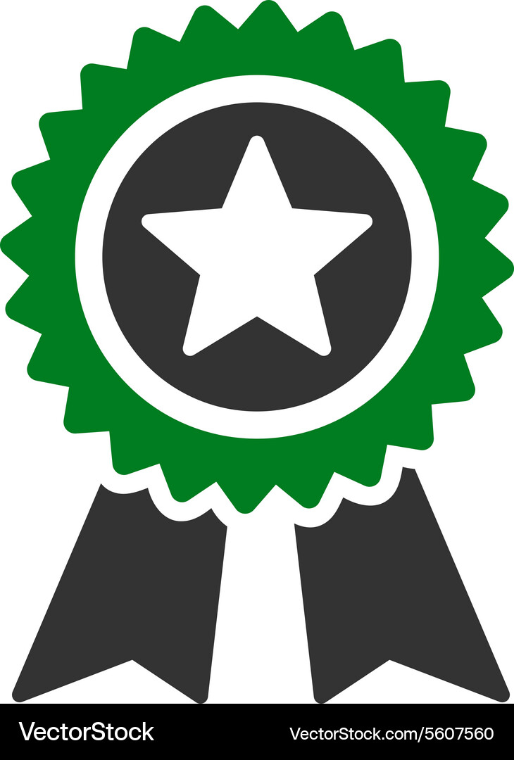 Guarantee icon from competition success bicolor Vector Image