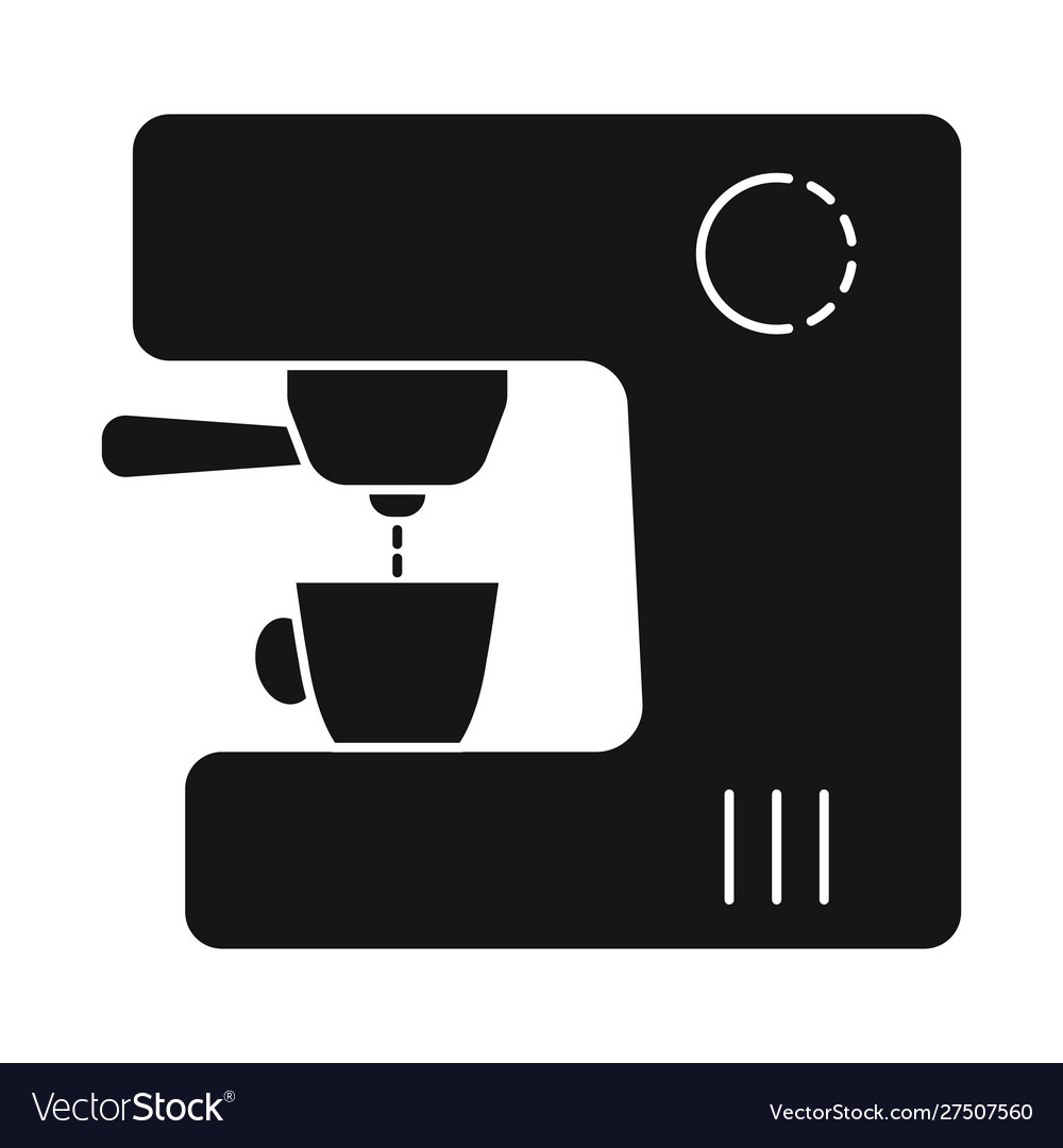 Isolated object coffee and machine symbol set