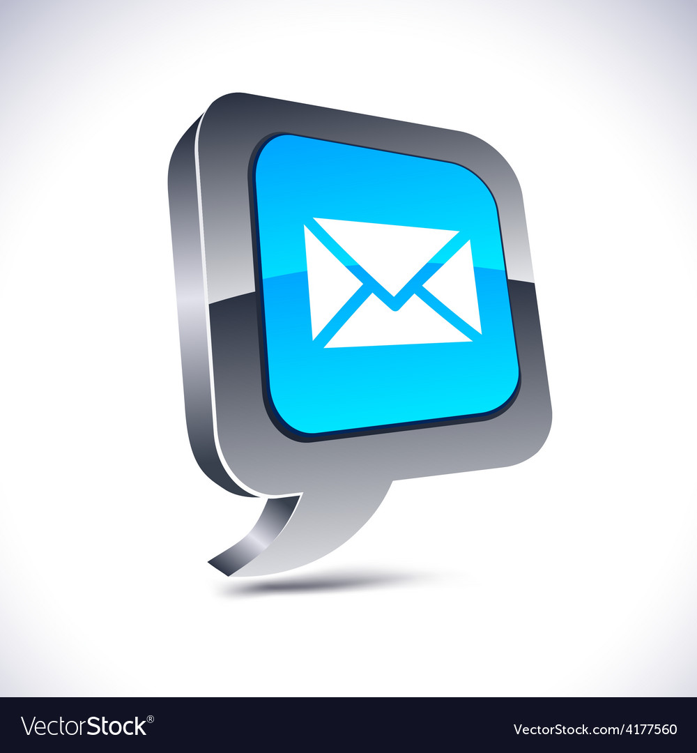 Mail 3d balloon button
