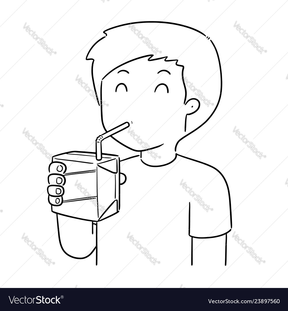 Man drinking vector image Man drinking