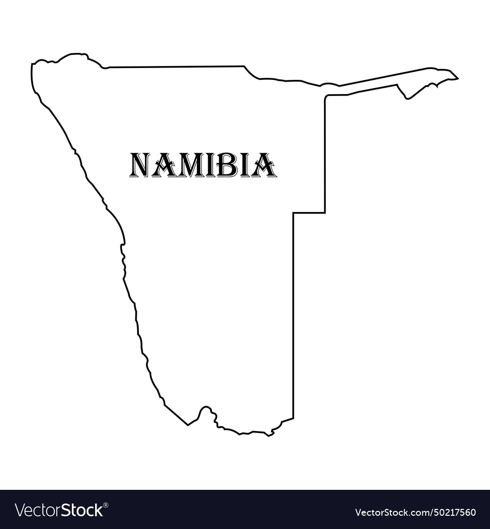 Map of namibia Royalty Free Vector Image - VectorStock