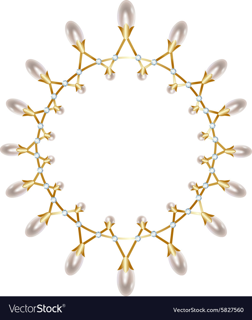 Pearl necklace Royalty Free Vector Image - VectorStock