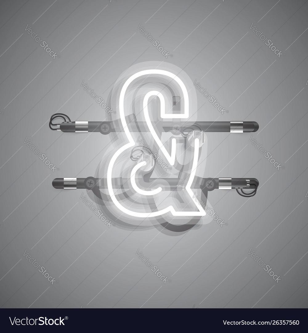 Realistic neon character with wires and console vector image Realistic neon character with wires and console